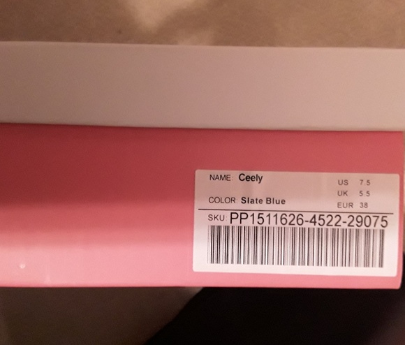 Ceely slate blue Just Fab heels 7.5 - Picture 8 of 8
